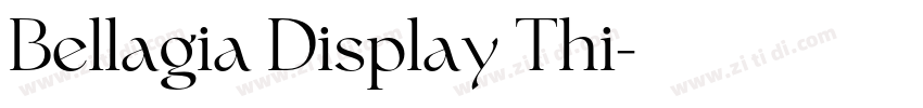 Bellagia Display Thi字体转换